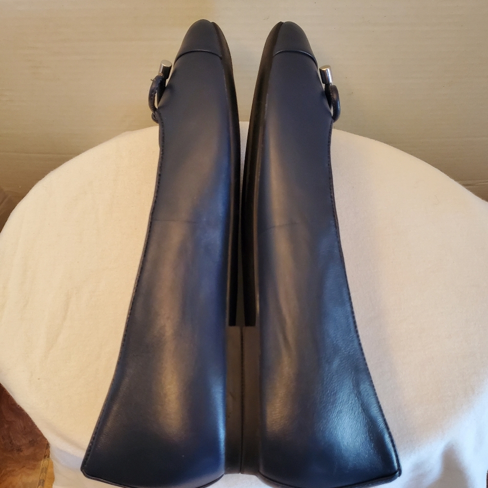 Vionic Klara Leather Navy Blue Ballet Flats, Size 8.5 Wide - Picture 9 of 12